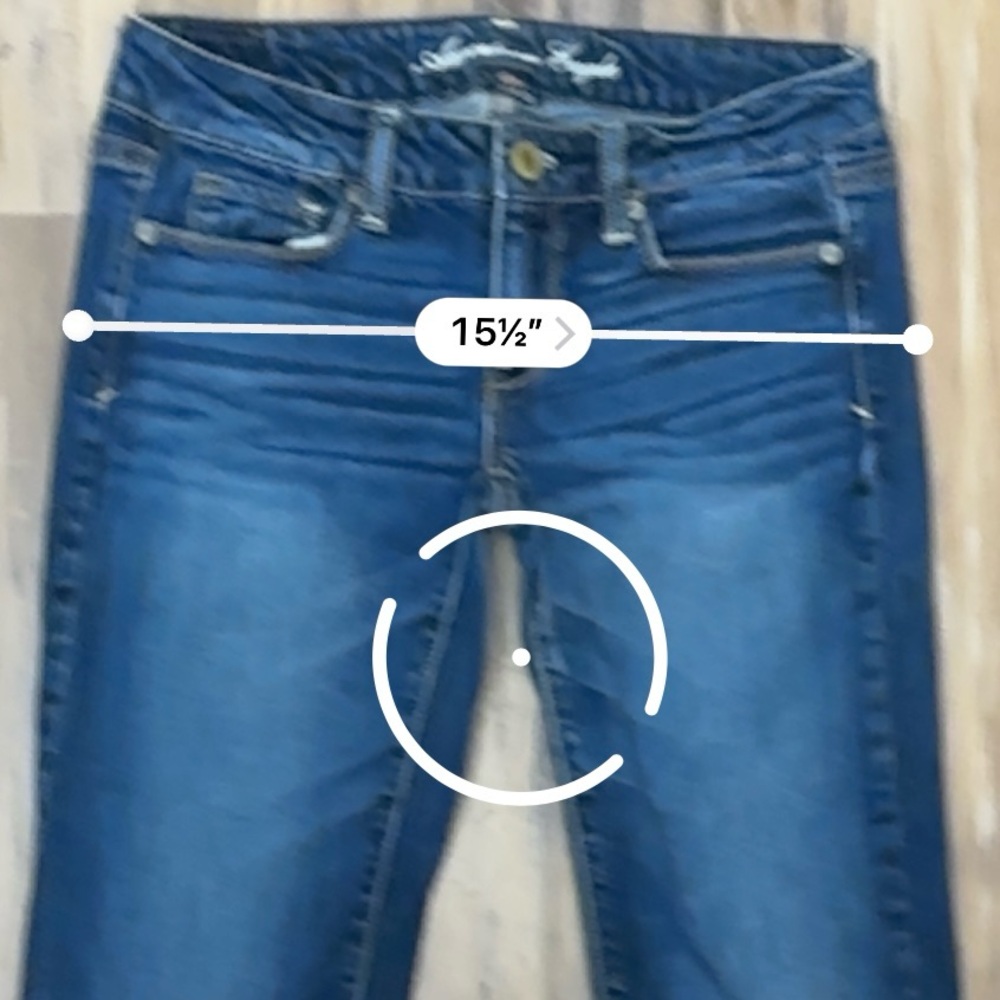American Eagle dark stone wash low rise stretch skinny jeans - Picture 4 of 6